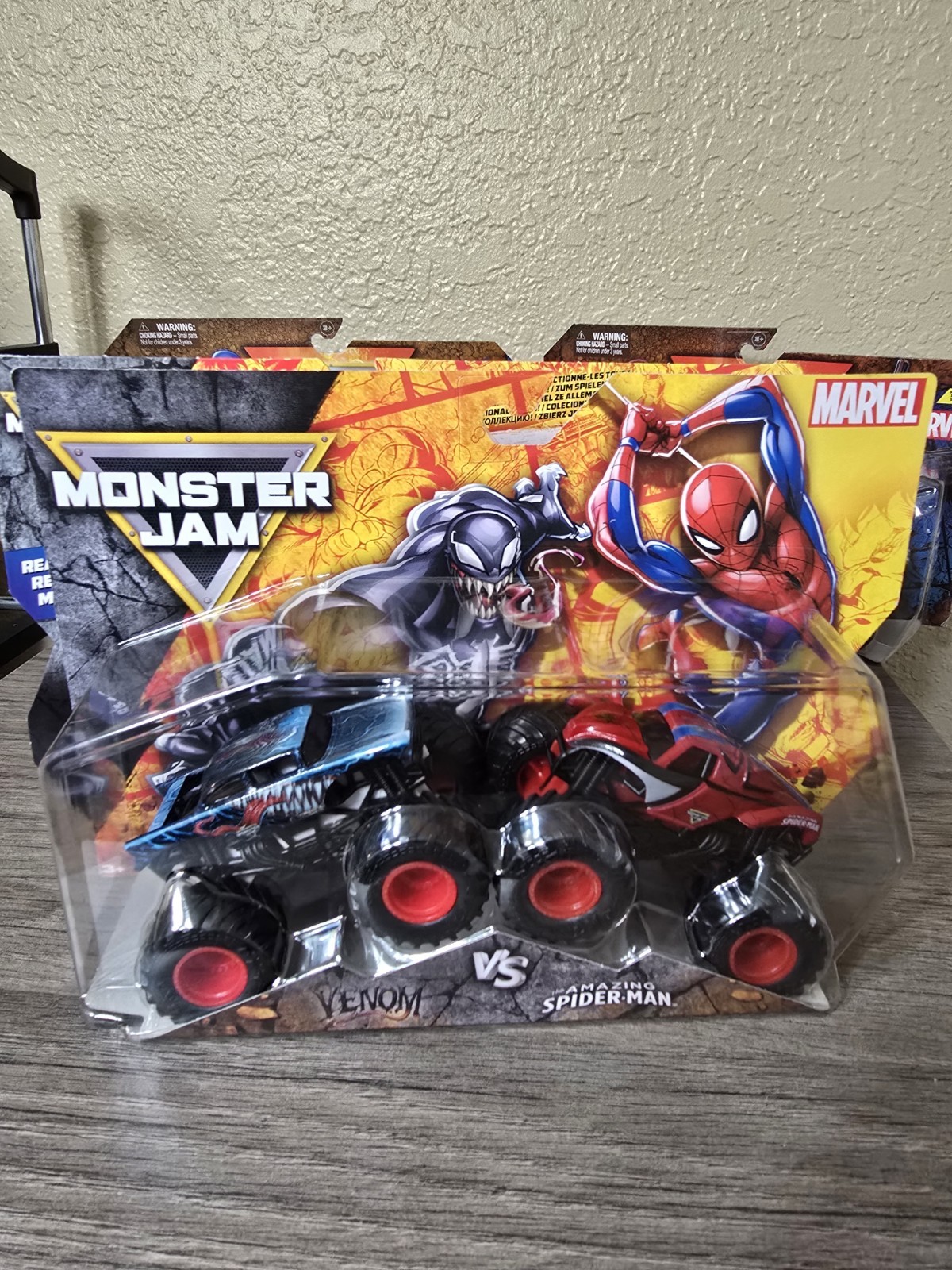 Monster Jam x Marvel 2 Pack Lot of 4(8 Trucks).
