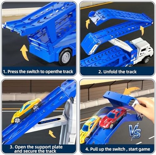 Transport Truck Toys for 3 4 5 6 7 Years Old Boys,Toys Cars Track Set Transpo…