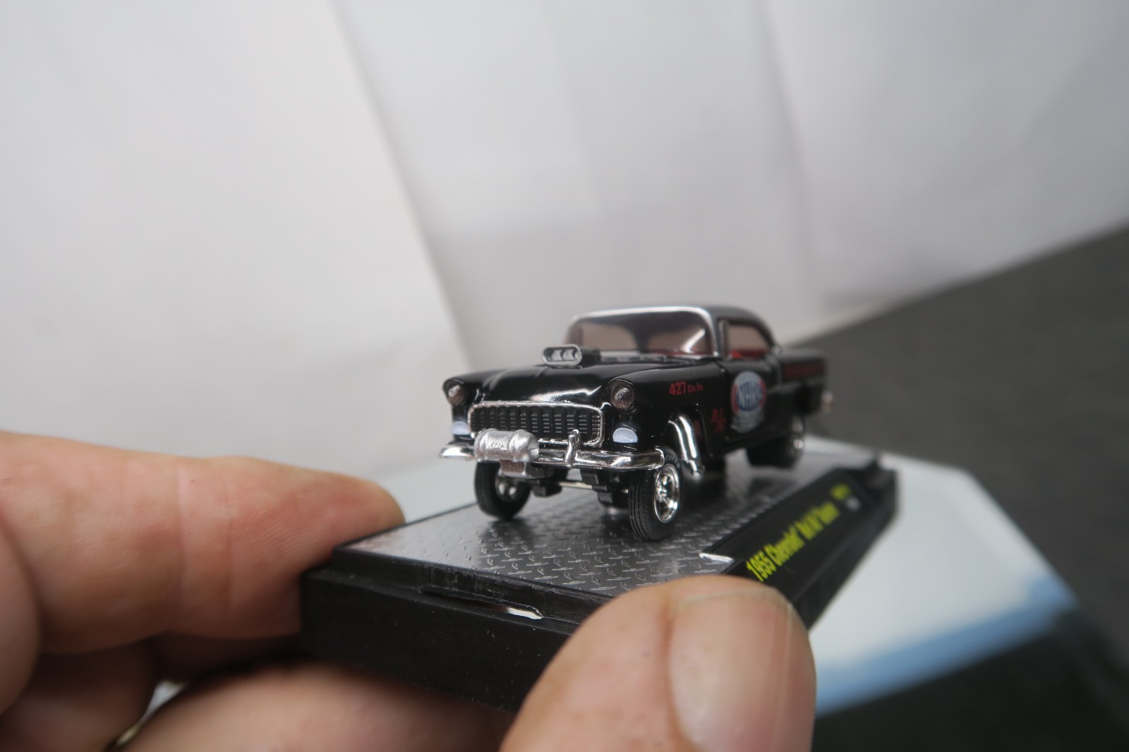 M2 MACHINES 1/64 1955 NHRA CHEVROLET BEL AIR GASSER WMTS16 IN DISPLAY CASE!