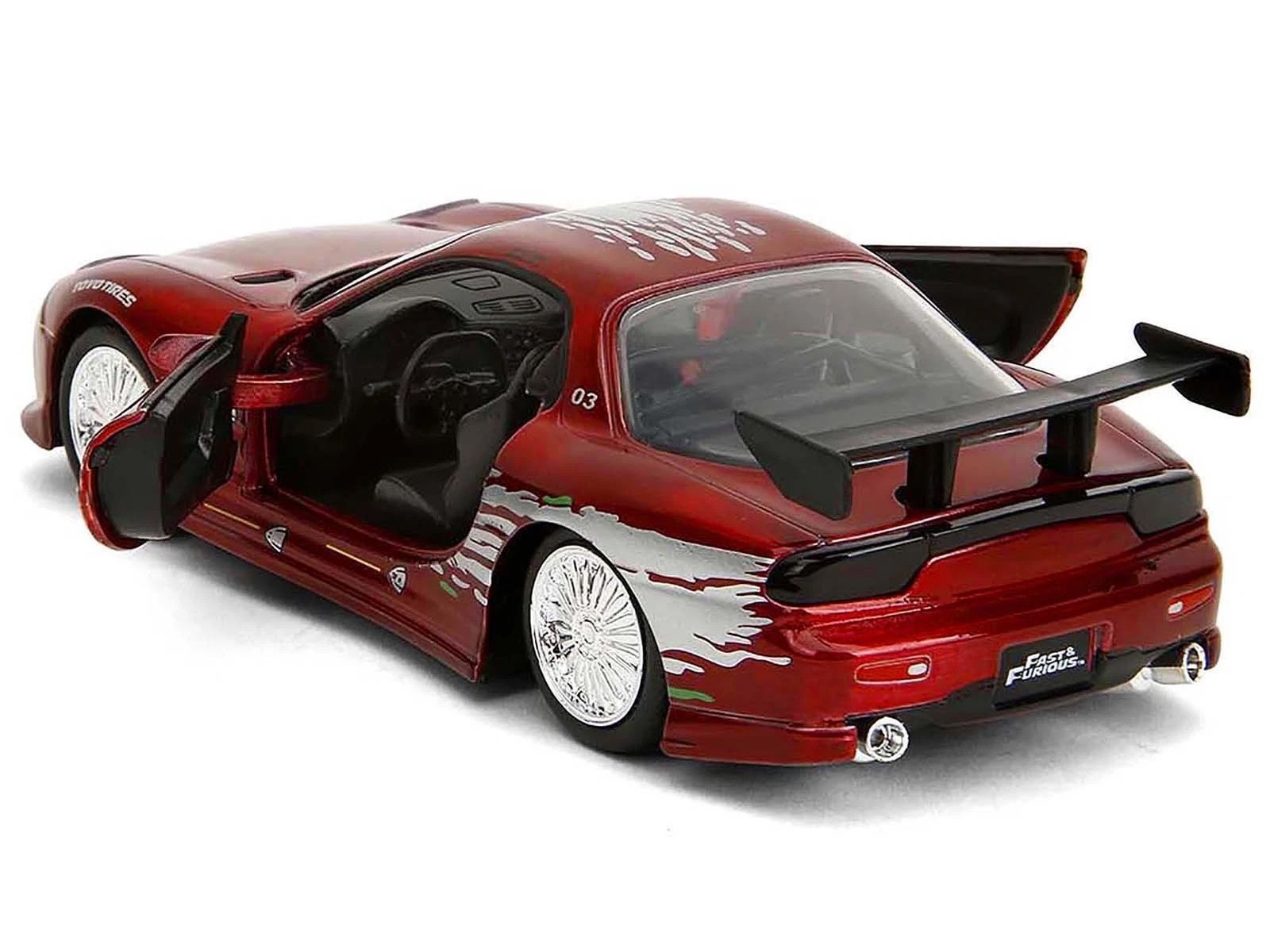DOM’S MAZDA RX-7 CANDY RED “FAST & FURIOUS 25 YEARS” 1/32 CAR BY JADA 35400