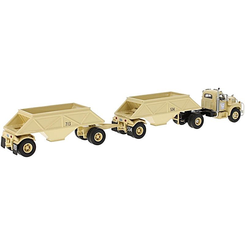 CHOSE MACK B-61T SWB Semi tractor truck bottom dump trailer NEO RESIN 1/64 n DCP