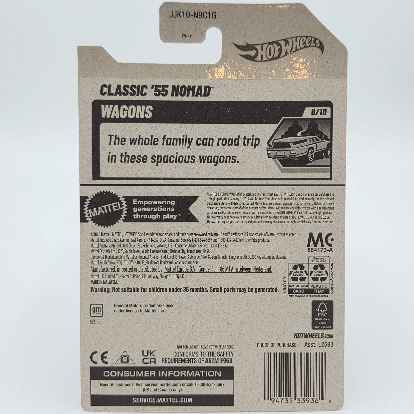Hot Wheels Classic ’55 Nomad (2026 HW Basic Case G – Wagons)