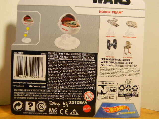 Hot Wheels Star Wars Starships ‘Mandalorian The Child’ “HOVER PRAM” With Stand