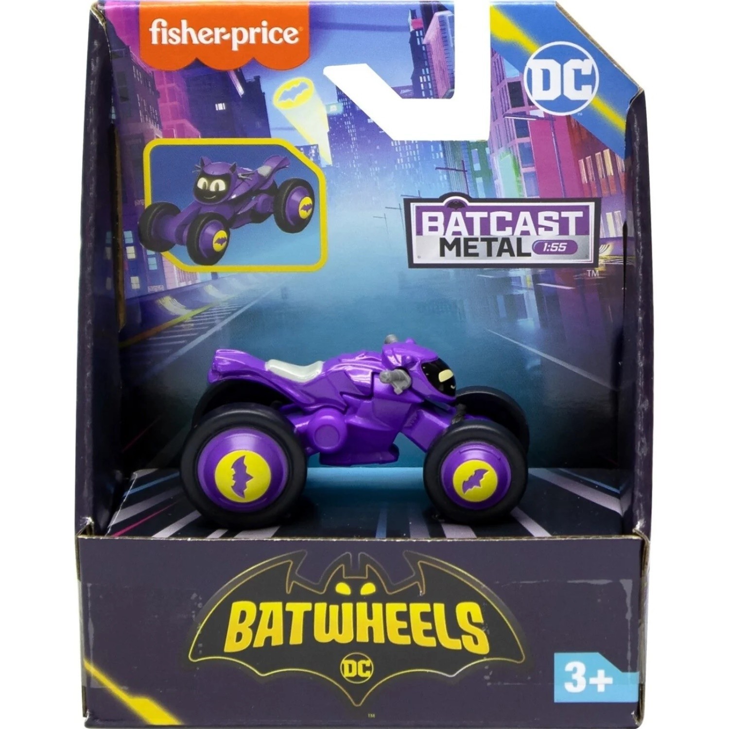 BATWHEELS BATCAST METAL 1:55 SCALE ASST. HML12 ASSORT FISHER-PRICE BATMAN TOY DC
