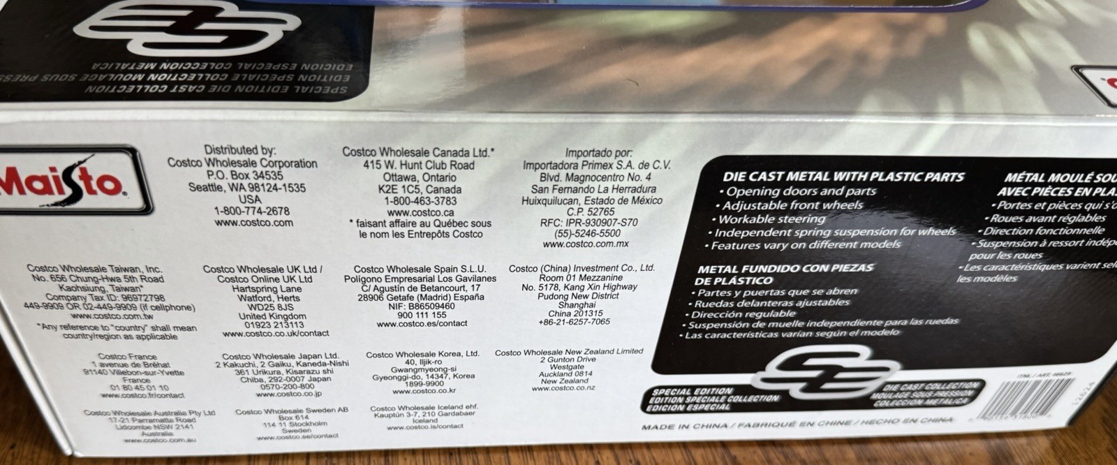 Maisto 1974 Chevrolet C10 Cheyenne Super SquareBody Blue Black Chevy 1:18 Costco