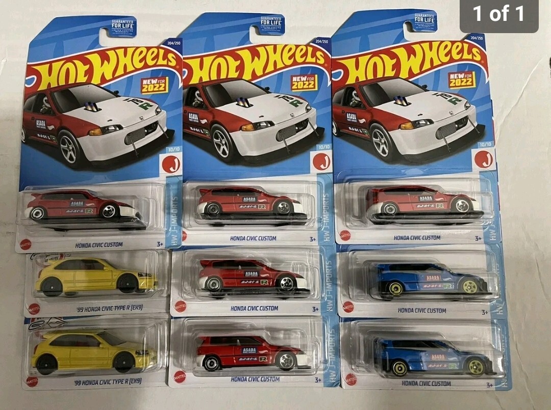 JDM HOT WHEELS GRAB BAG LOT OF 6 RANDOM PULLED JDM NISSAN,HONDA,TOYOTA,MAZDA