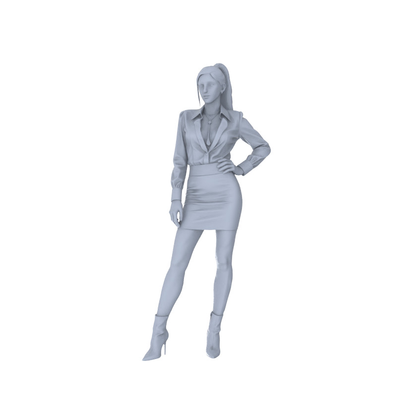 MRY-SFW 1/64/87 Modern Figure Female Executive Business Pose HO N Miniature