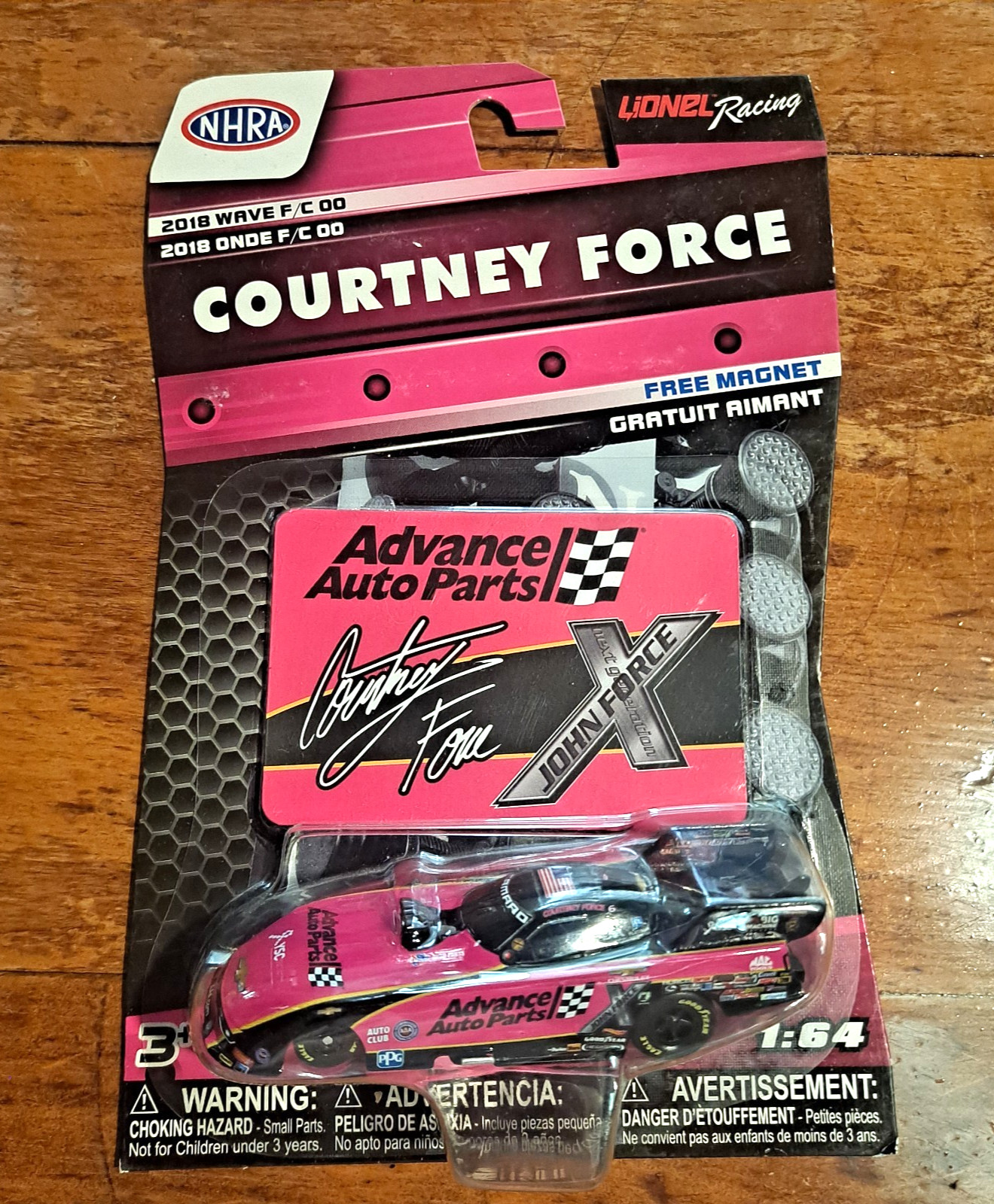 NHRA Courtney Force 2018 Advance Auto Parts Pink Chevy Camaro 1:64 Diecast