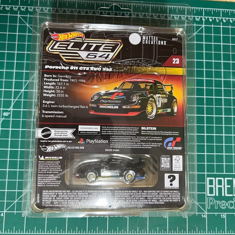 2026 Hot Wheels RLC Elite 64 Porsche 911 GT2 EVO 993 Playstation