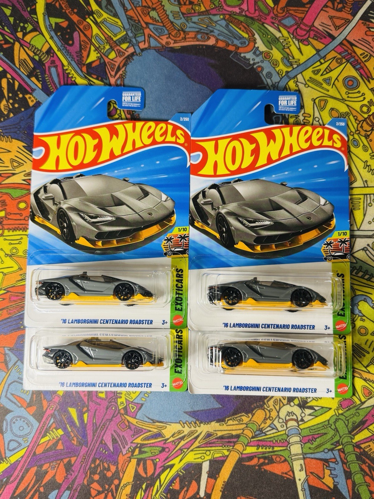 2026 Hot Wheels ‘16 Lamborghini Centenario Roadster Gray Kroger Exclusive Lot X4