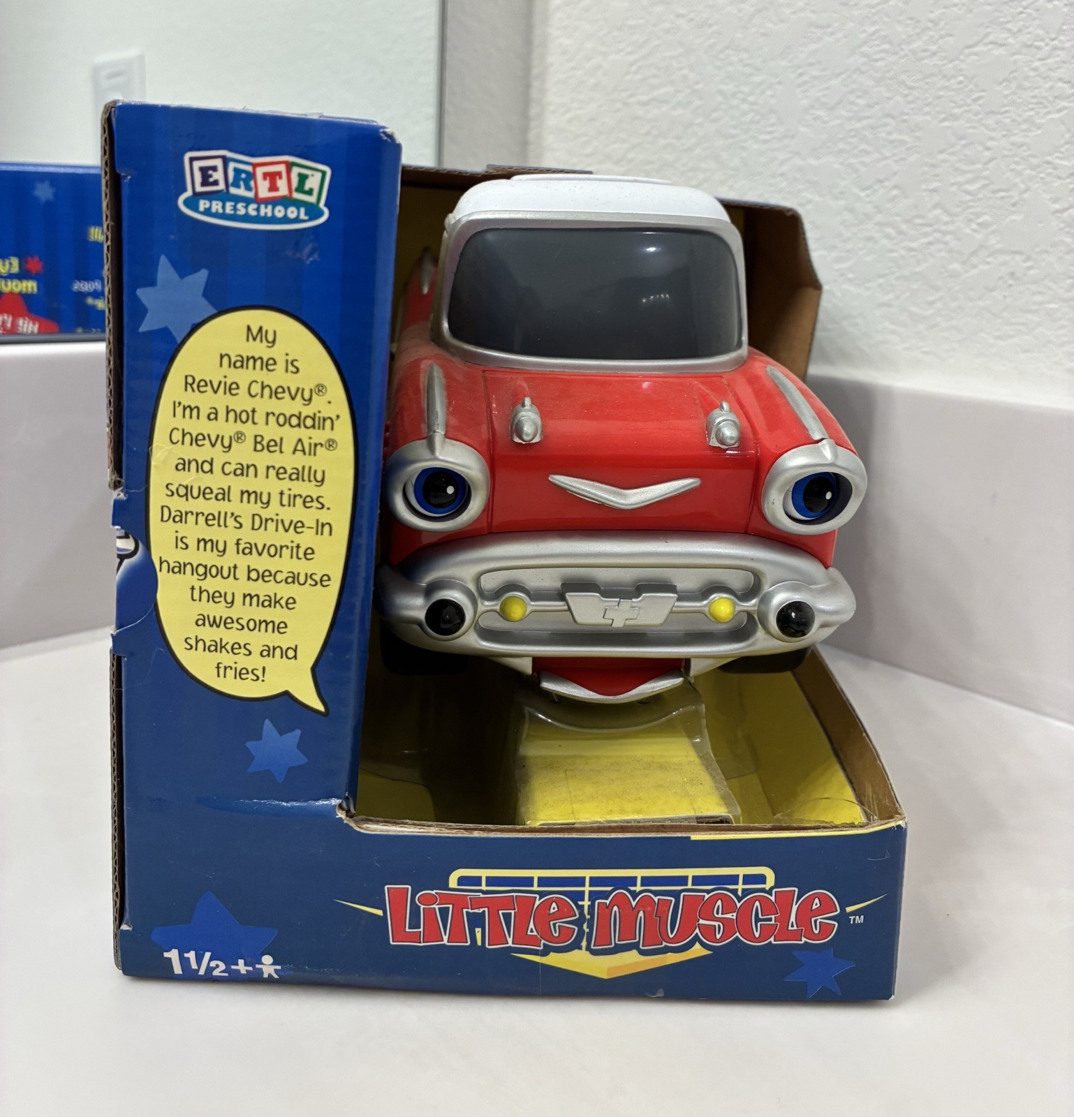 Ertl Preschool Little Muscle Push ‘N Roll Revie & Kevin Red 1957 Chevy Bel Air