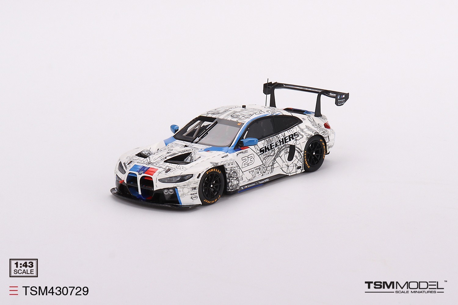 TSM-Model 1:43 BMW M4 GT3 #23 BMW M Team WRT 2022 Test Livery