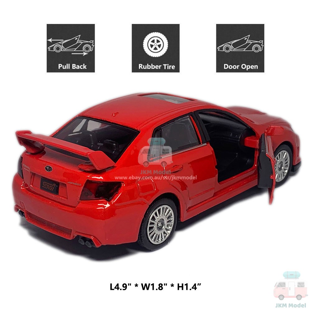 1:36 Subaru WRX STI Hot Hatch Model Car Alloy Diecast Toy Vehicle Kids Gift Red