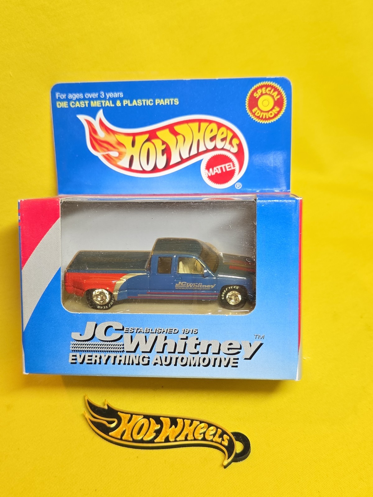 Hot Wheels JC Whitney Chevy C3500 Dually in Blue Real Riders Sealed & Gift🔥48