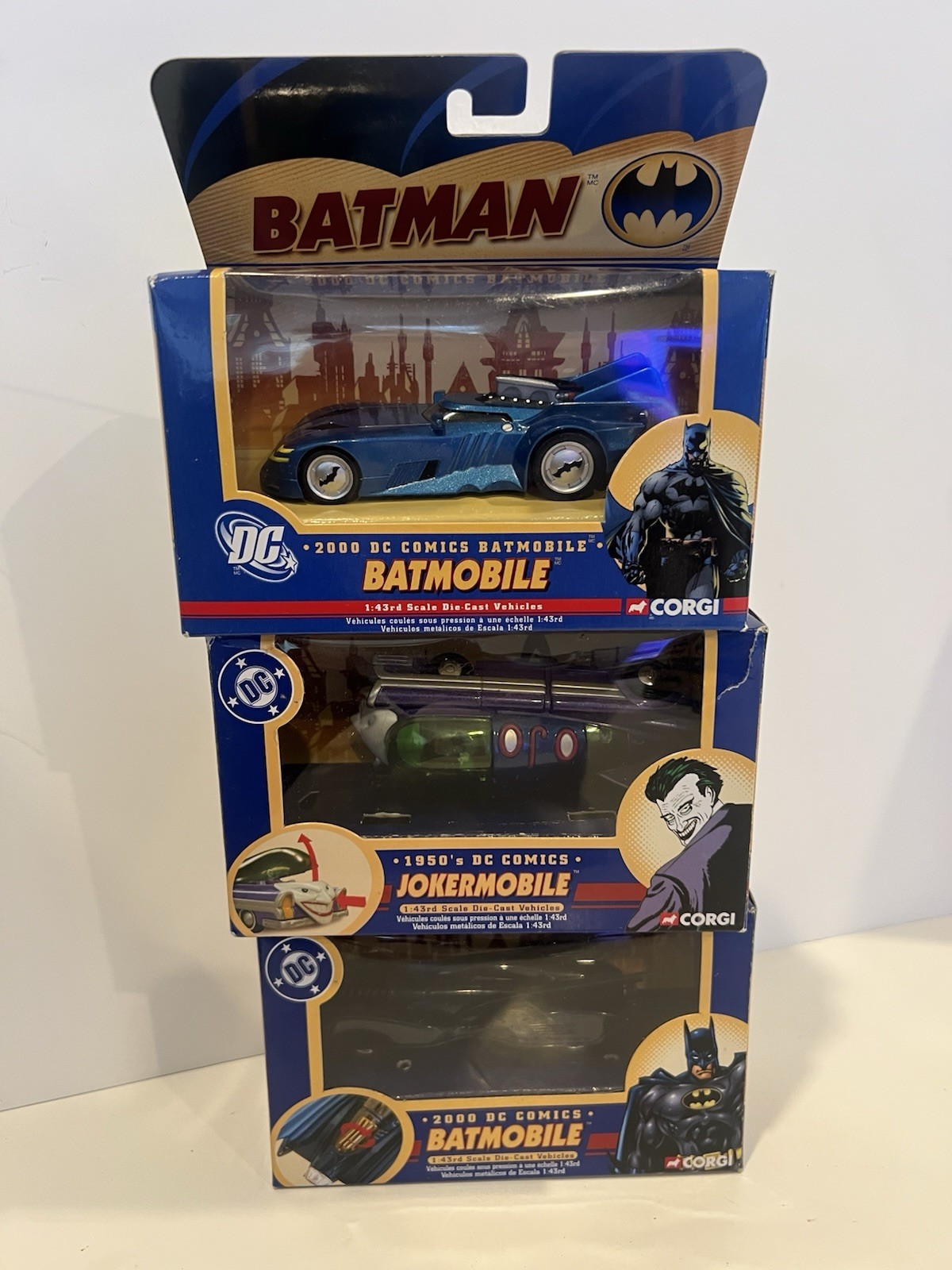 Corgi Batman DC Comics Batmobile 1:43 Diecast Car Multicolor Unopened Box