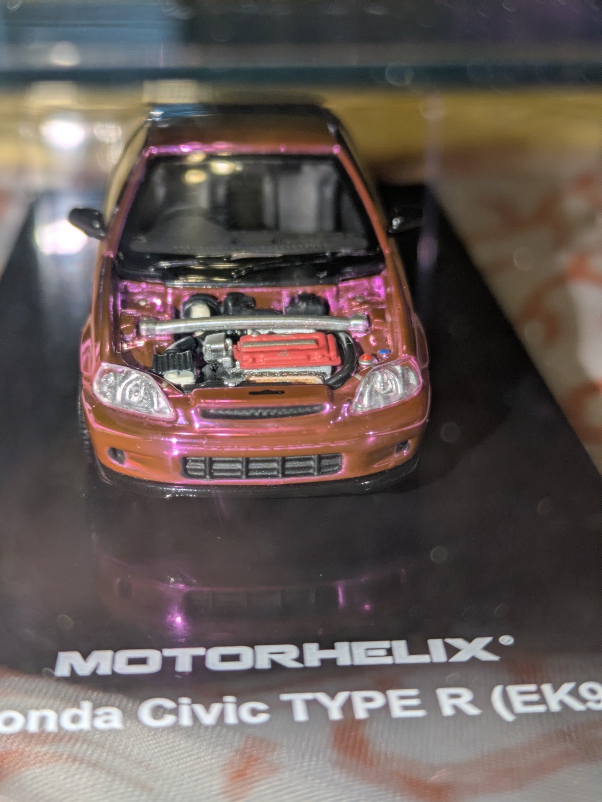 Motorhelix 1:64 Civic Ek9 Custom Chrome Color Diecast