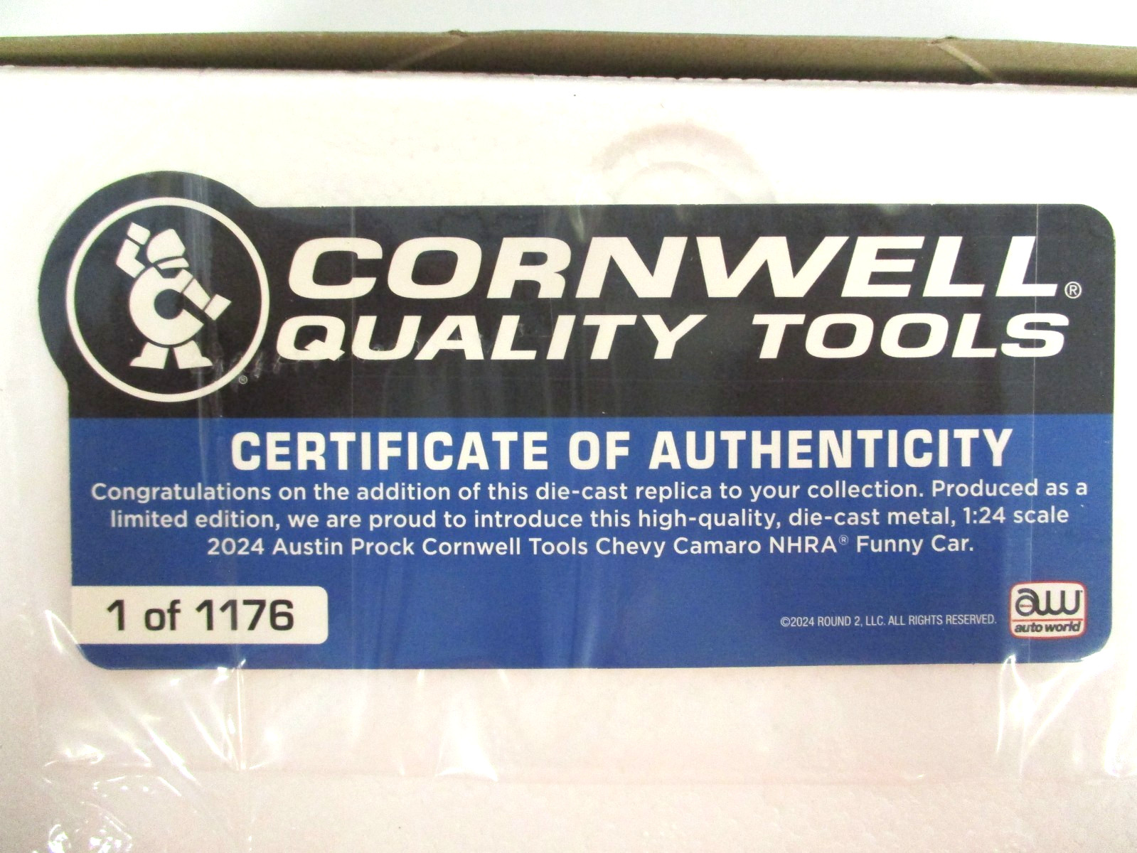RC2 AUTO WORLD – CORNWELL AUSTIN PROCK 2024 CHEVROLET CAMARO FUNNY CAR – 1/24