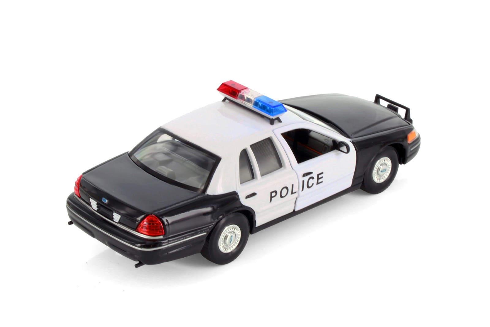 BOX OF 4 1999 FORD CROWN VICTORIA POLICE BLACK 1/24 DIECAST CAR 22082PR/4D