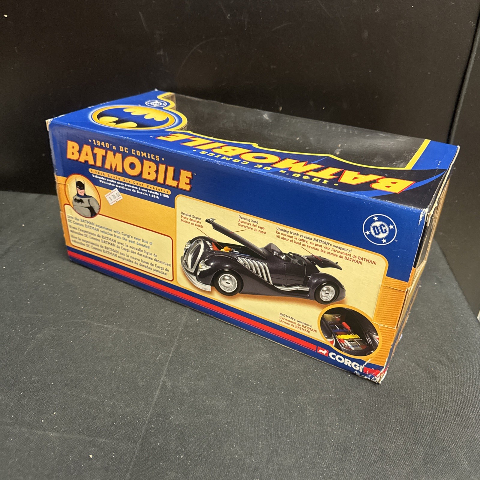 Corgi 1940s Batmobile 1:18 Diecast DC Comics Model 77606 NIB