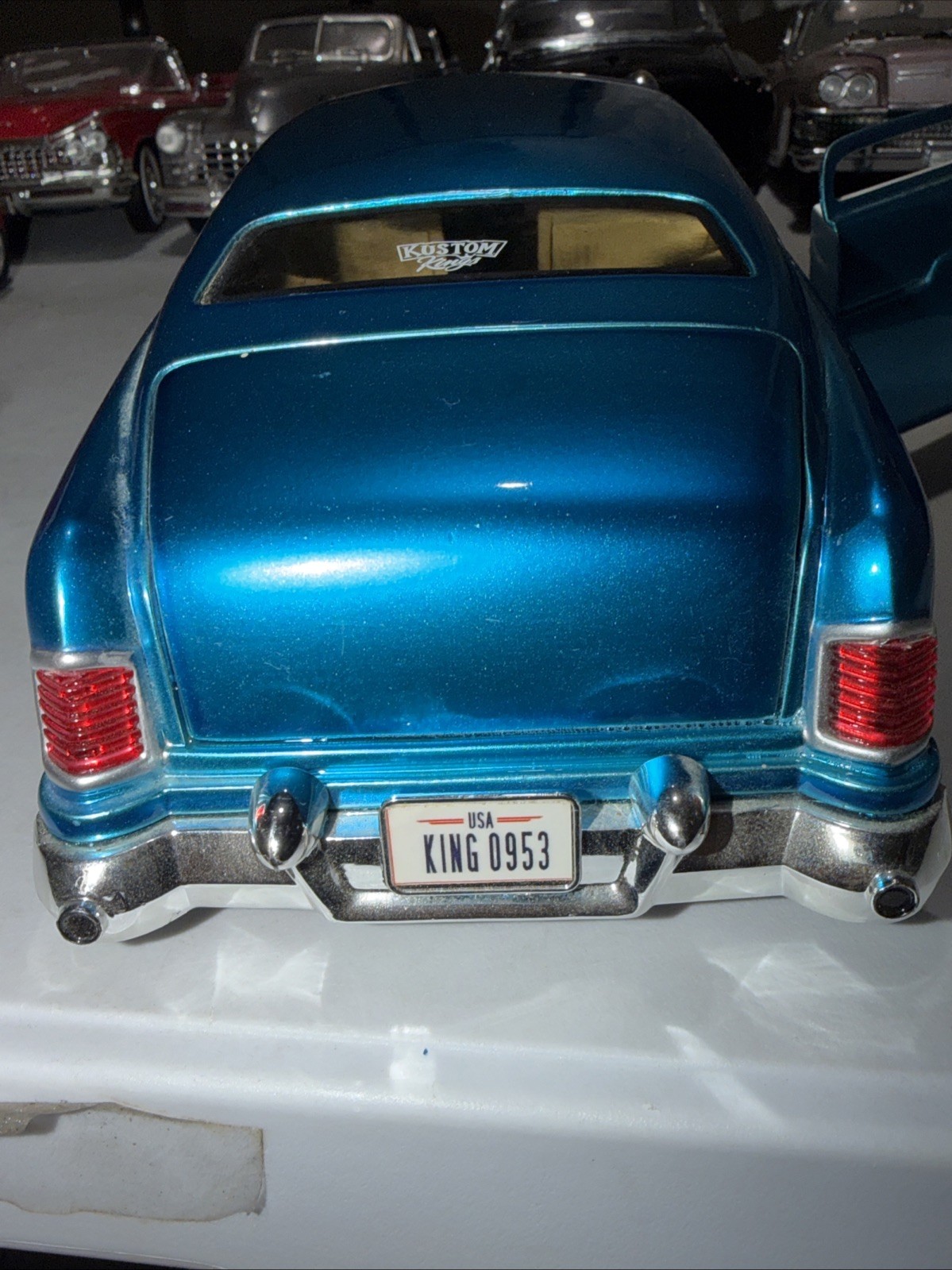 RARE Jada Toys Kustom Kings – 1951 Mercury Hard Top w/ Guitar 1/18 Scale Blue