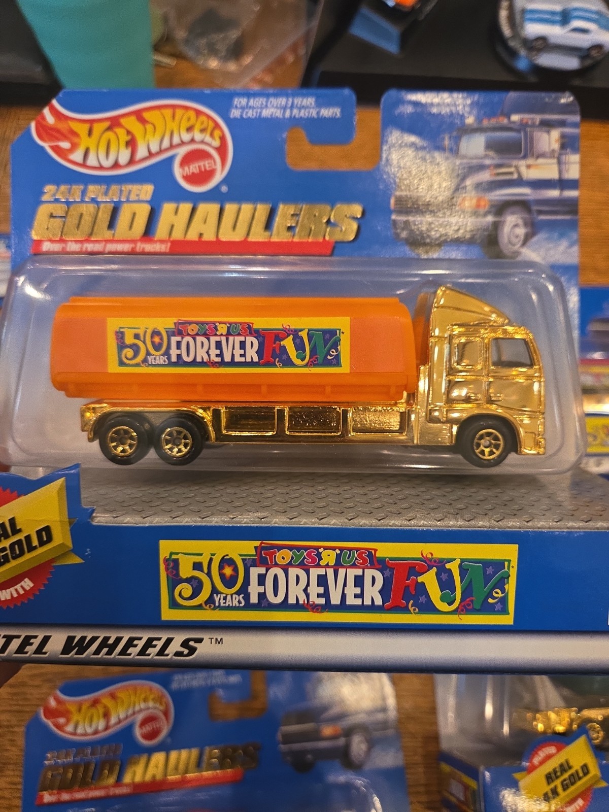 Hot Wheels 24K Plated Gold Haulers Toys R Us 50 Years Lot of 4 D57
