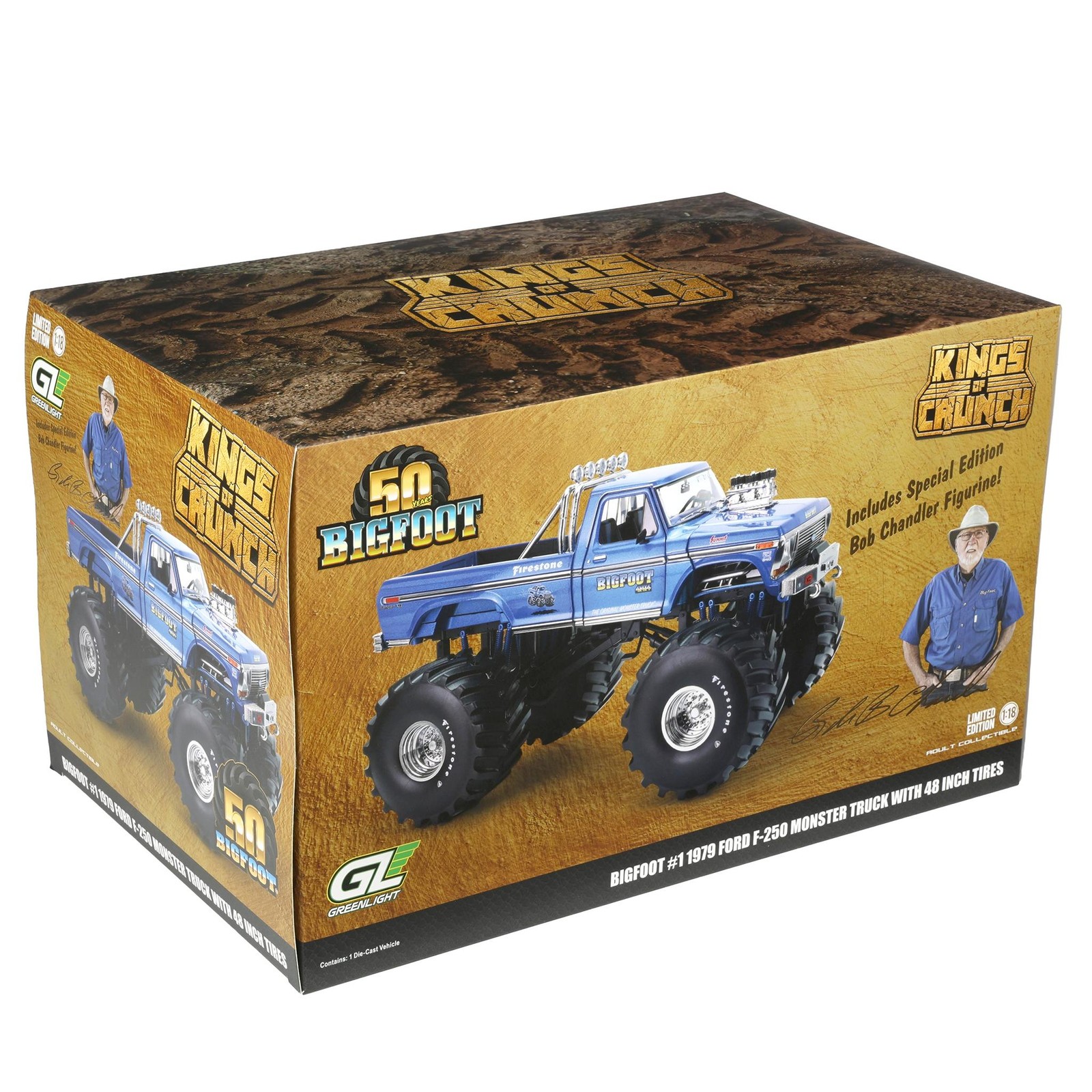 1/18 Bigfoot #1 1974 Ford F-250 Monster Truck with 48-inch Tires, GLT13685
