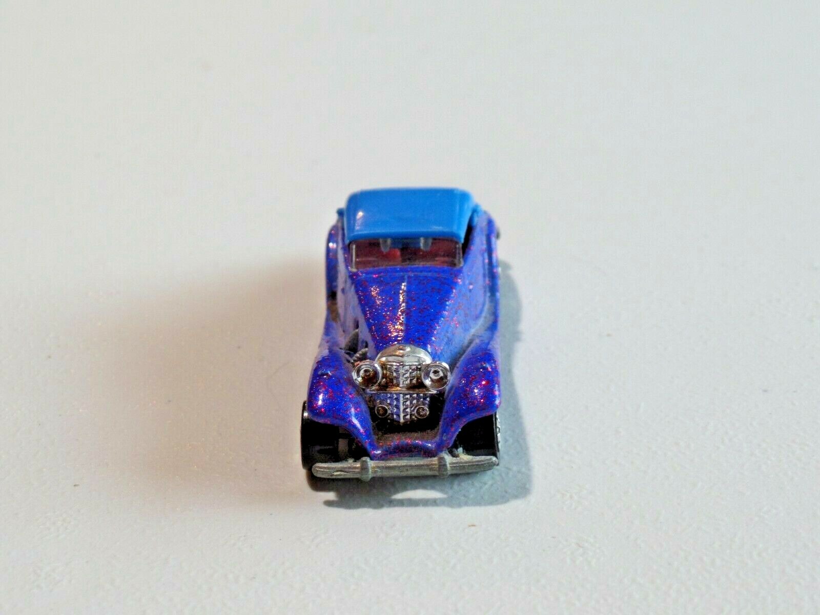 Hot Wheels 1992 Mainline Mercedes 540K Blue w/ Pink Glitter BW Malaysia 7552