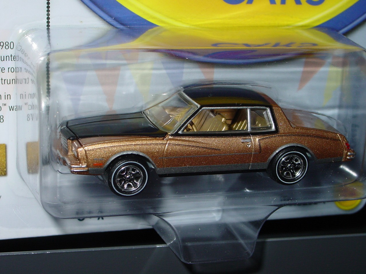 JOHNNY LIGHTNING 1980 CHEVY MONTE CARLO CLASSIC MUSCLE CAR -Black/Tan, MIP