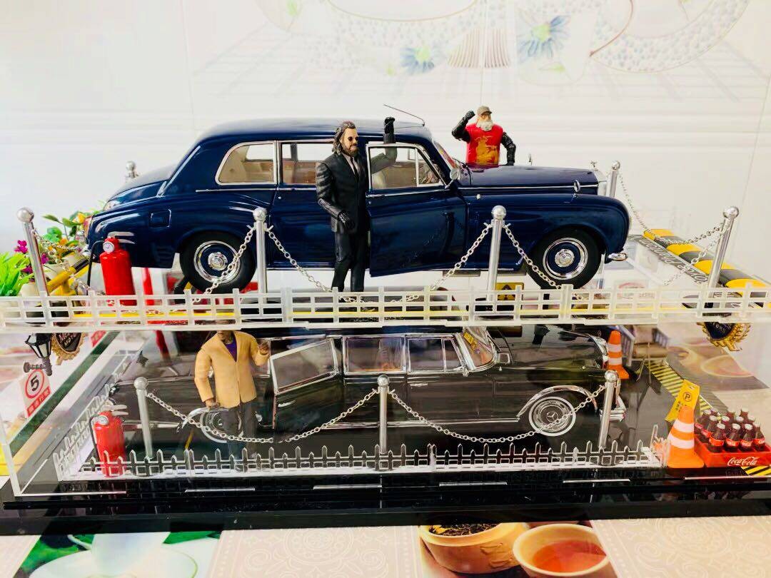 1/18 Diorama Stanchion Chain Barrier DIY Model Car Show Display Accessories Prop