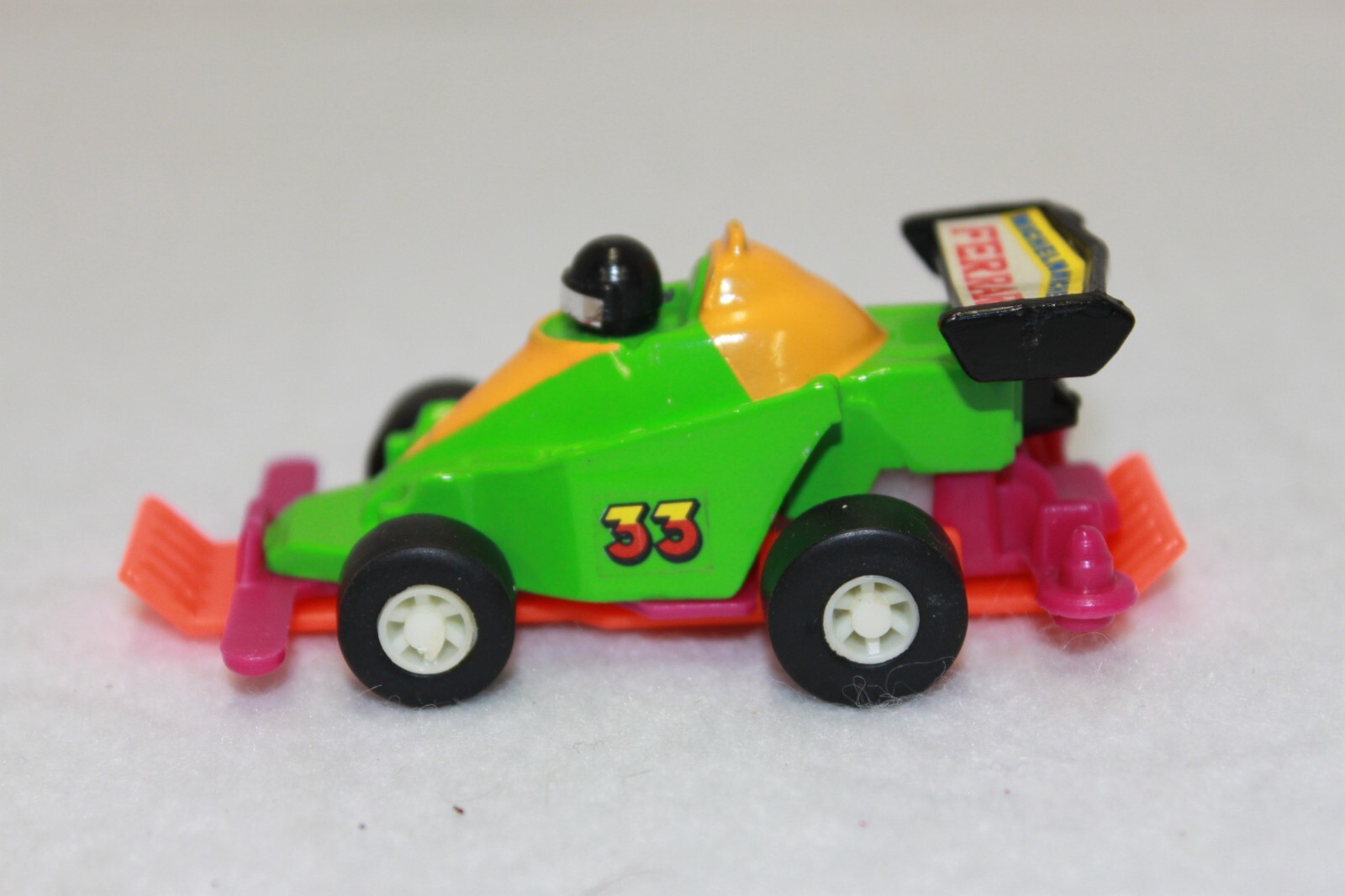 Vintage Micheln Ferrari Die Cast and Plastic Toy Car Green #33 Made In China