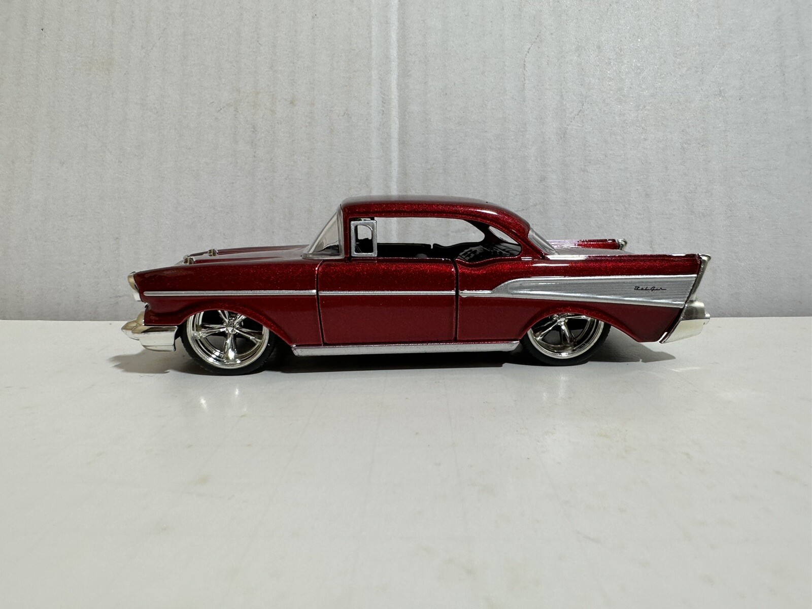 JADA BTM 1957 CHEVY BEL AIR RED 1:32 DIECAST CAR 5″ PULL BACK NEW NO BOX