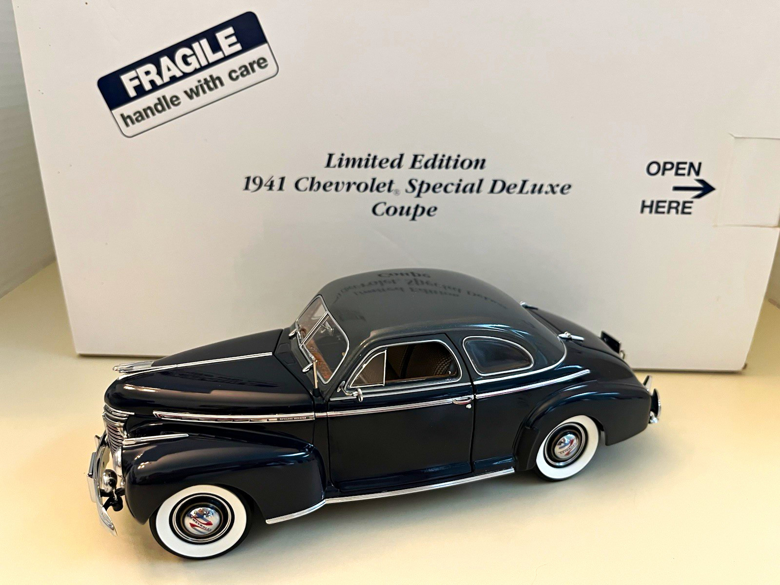 Limited Edition 1941 Chevrolet Special DeLuxe Coupe Black Diecast Car
