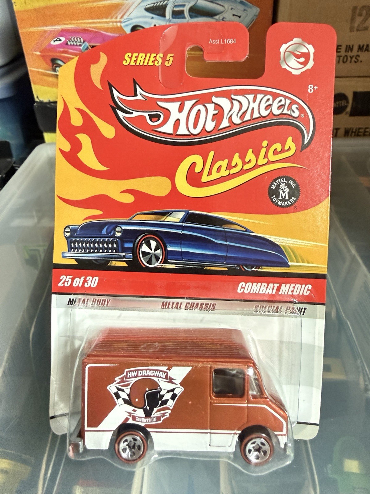 Hot Wheels Classics Series 5 – Combat Medic, Orange, non mint card