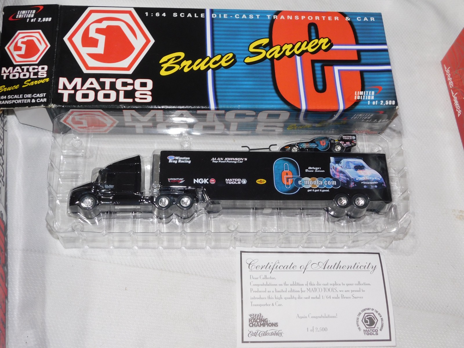 Matco Tools 1:64 RACING CHAMPIONS Transporter Car DRAGSTER Bruce Sarver Limited