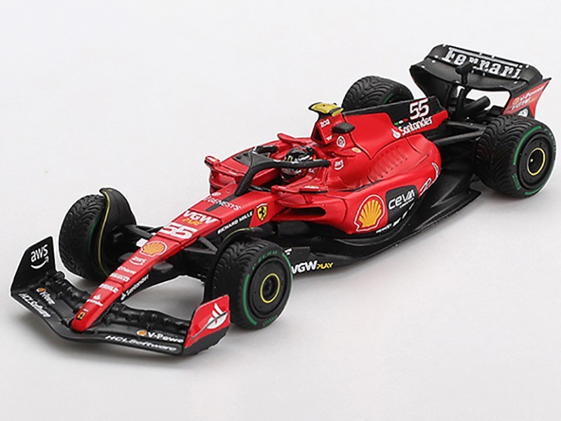 FERRARI SF-23 #55 SAINZ FORMULA ONE F1 MONACO GP (2023) 1/64 BY BBR BBRFER64023