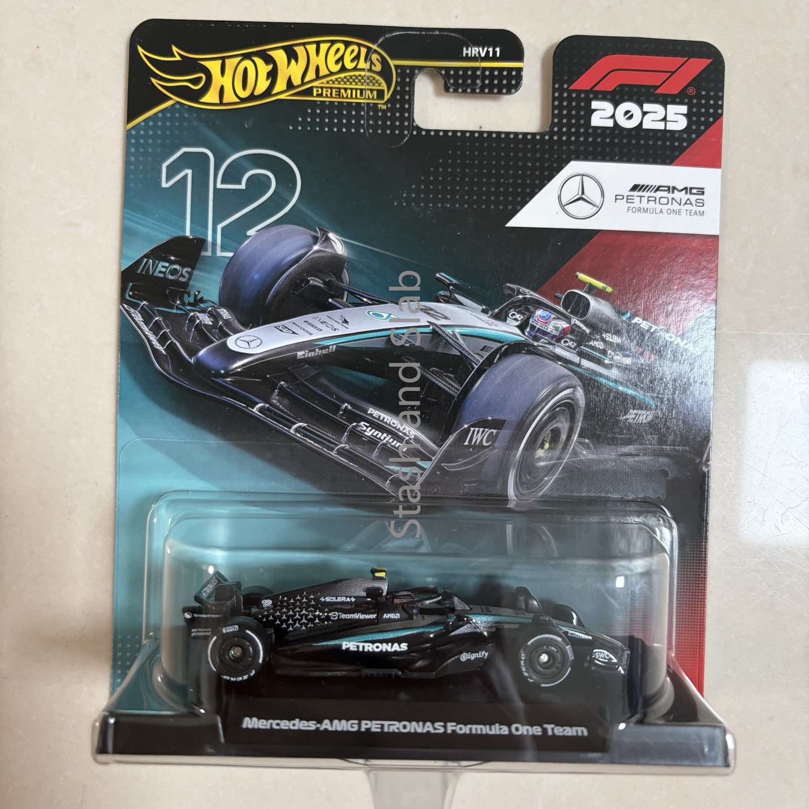 Hot Wheels Premium 1:64 Mercedes AMG Petronas F1 Car 12 Model HRV11 In Stock