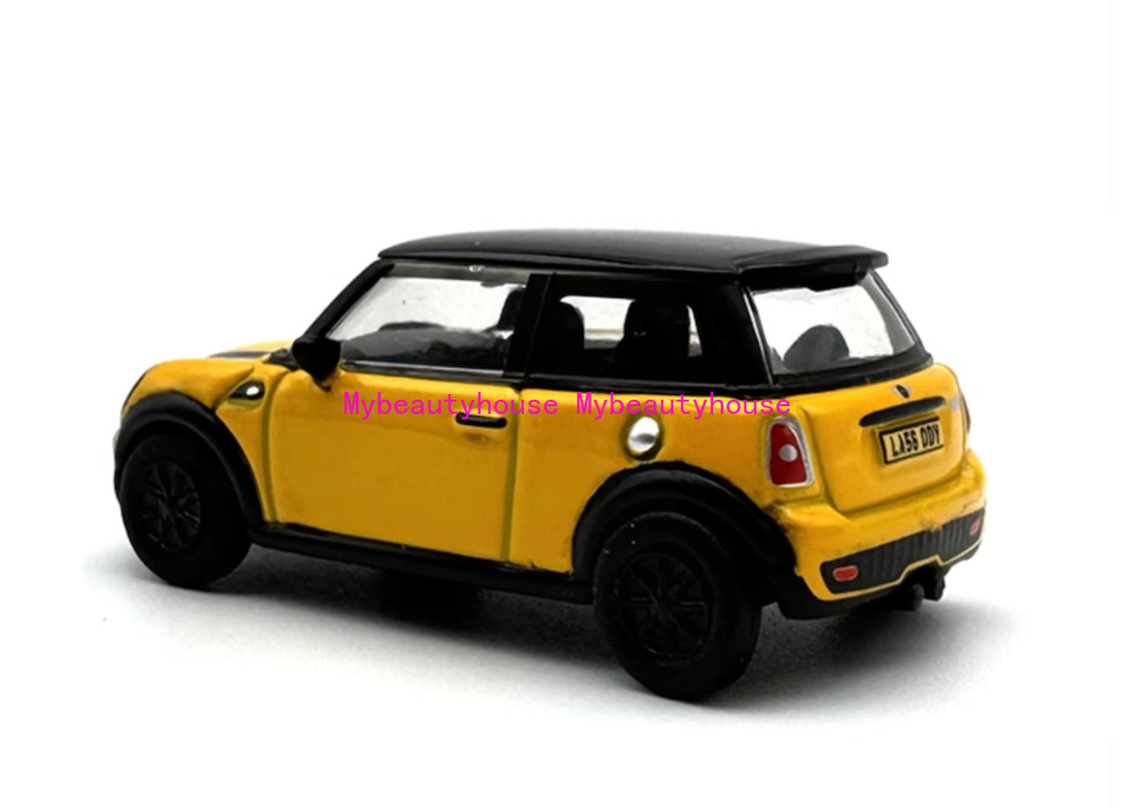 1:76 Yellow New Mini Copper Sports Model Diecast Metal Car