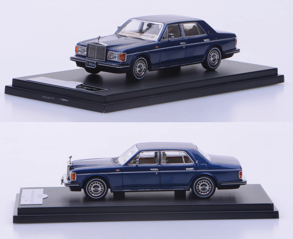 GFCC 1:64 Navy 1994 Silver Spur III Luxury Classic Model Diecast Metal Car
