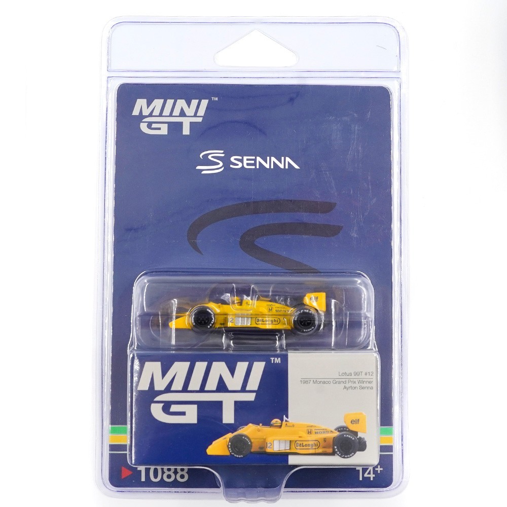 Mini GT 1:64 Lotus 99T #12 Ayrton Senna 1987 Monaco Grand Prix Winner MGT01088