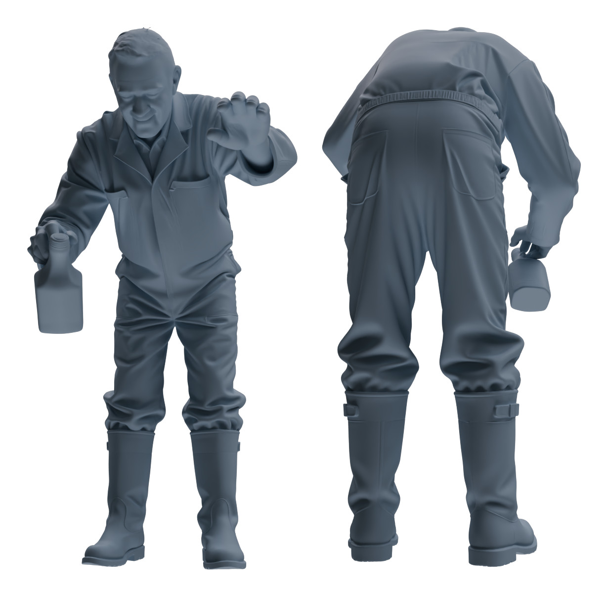 MRY-SFW 1/64/87 Farm Worker Man Multi-pose Modern HO N Scale Miniatures Diorama
