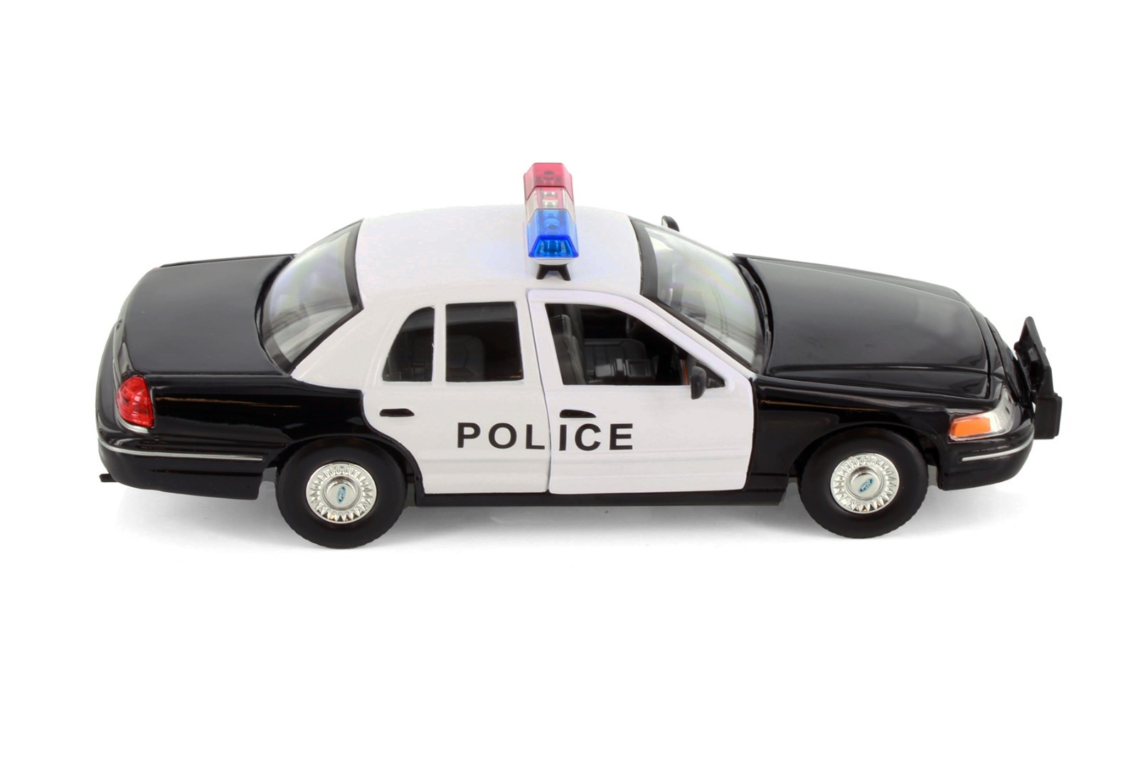 BOX OF 4 1999 FORD CROWN VICTORIA POLICE BLACK 1/24 DIECAST CAR 22082PR/4D
