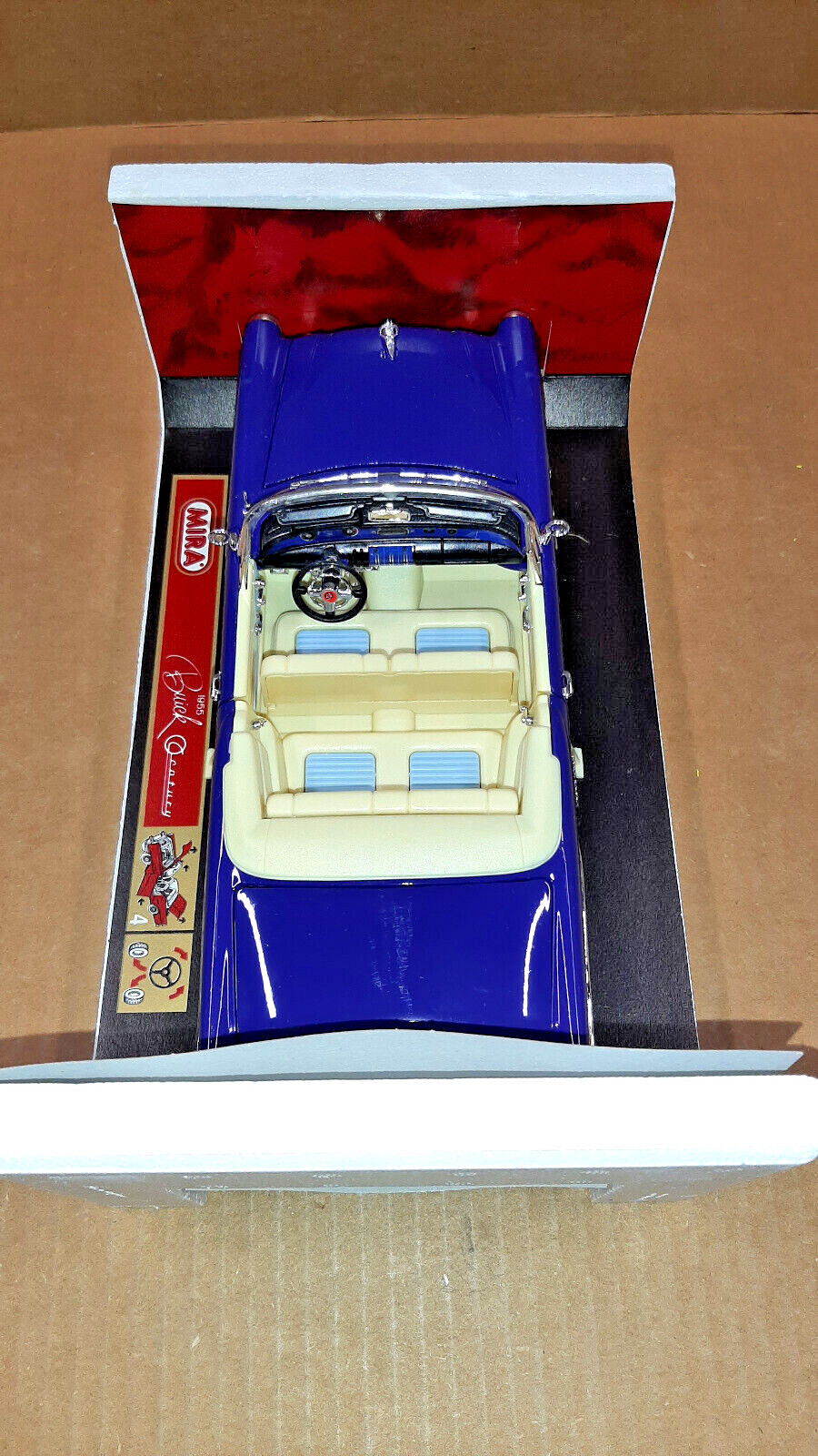 Mira Golden Line Collection 1955 Buick Century Convertible 1:18 Scale Diecast