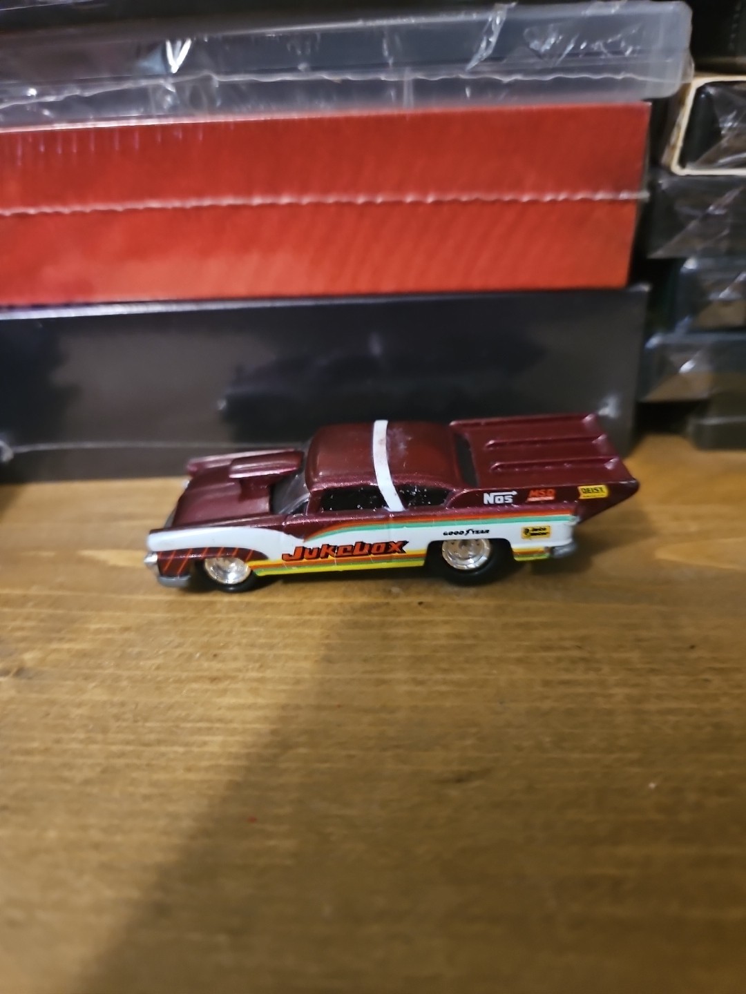 Johnny Lightning Dragsters USA 1955 Maroon Jukebox Series 2 Loose Diecast 1:64