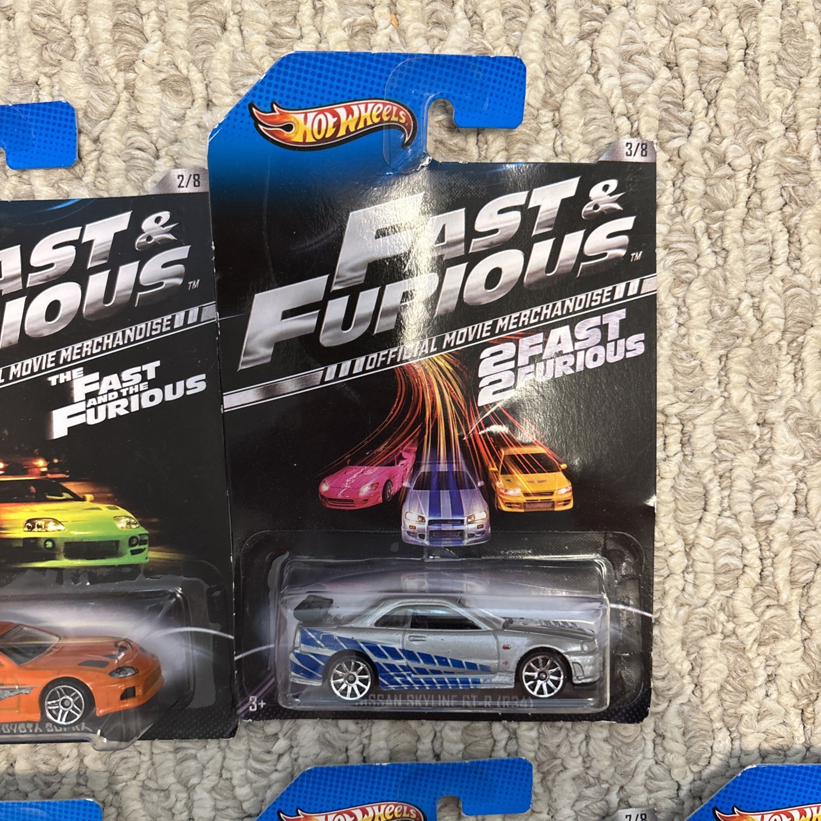 HOT WHEELS 2012 FAST & FURIOUS 7 CARS OUT OF 8 SET TOYOTA DODGE NISSAN FORD NEW
