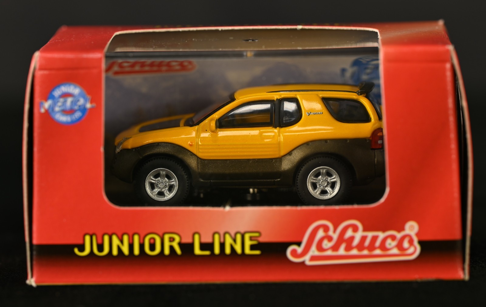 Isuzu V-Cross Yellow 1:72 Diecast Schuco Junior Line Excellent in box