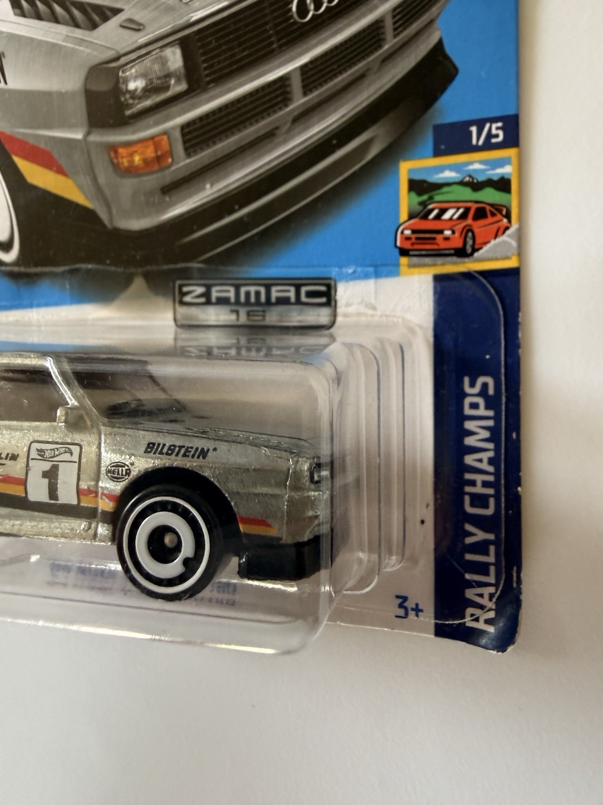 HOT WHEELS 2022 #180 ZAMAC 1984 84 AUDI SPORT QUATTRO SCCA ROAD RALLY RACER