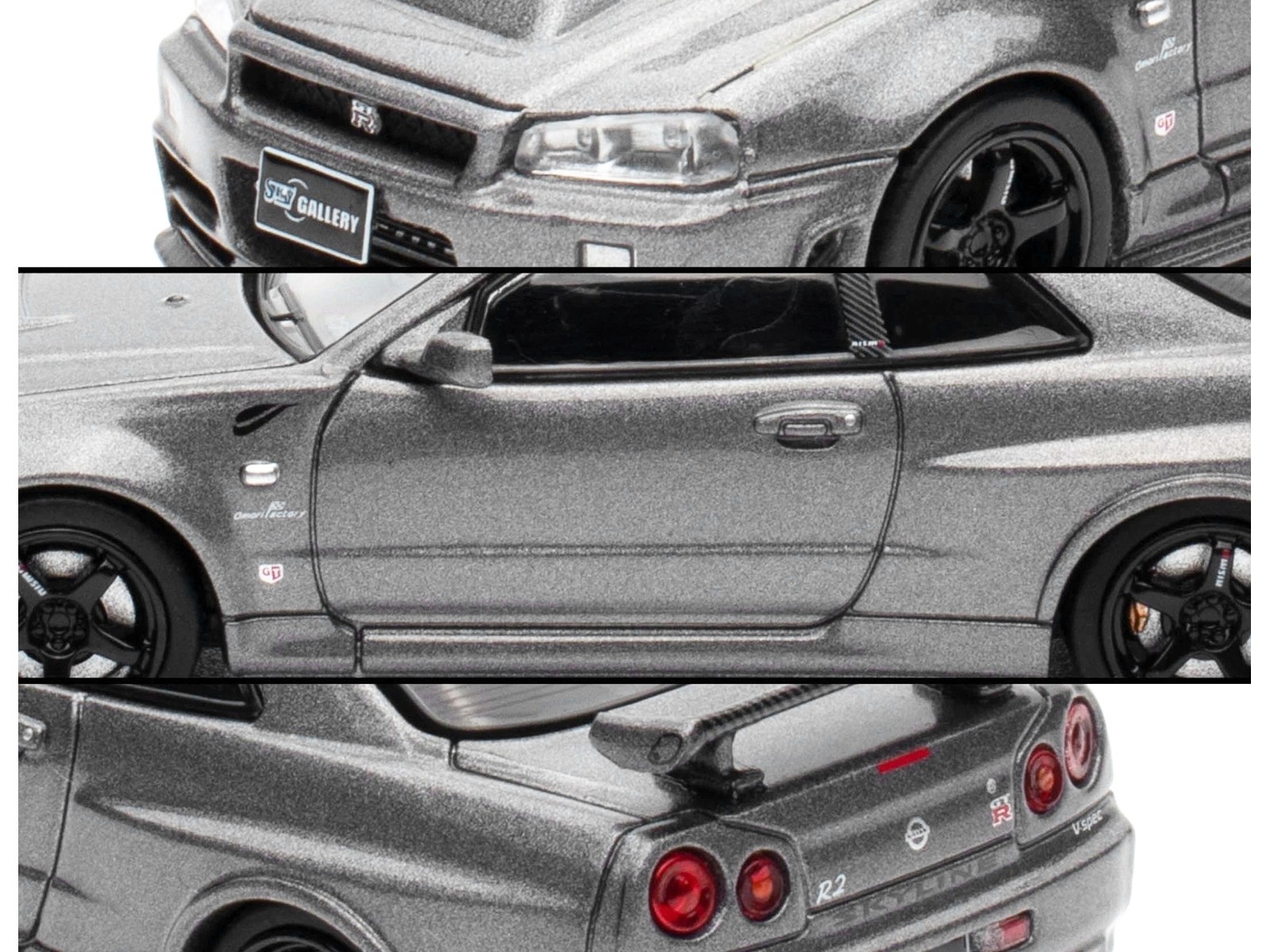 NISSAN SKYLINE GT-R R34 Z-TUNE RHD GRAY TDE 25 1/64 INNO MODELS IN64-R34ZT-TDE25