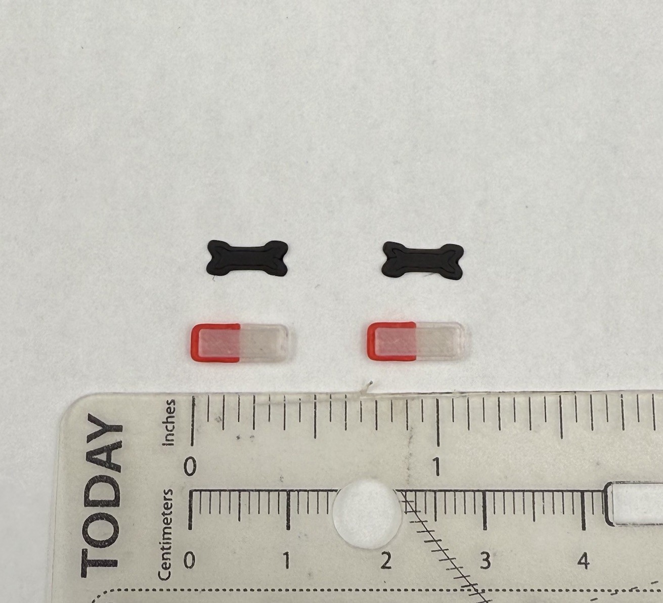 2 Pack 1/64 Mini Whelen Edge Red Clear Lightbar Gray Top Cover Police Fire EMS