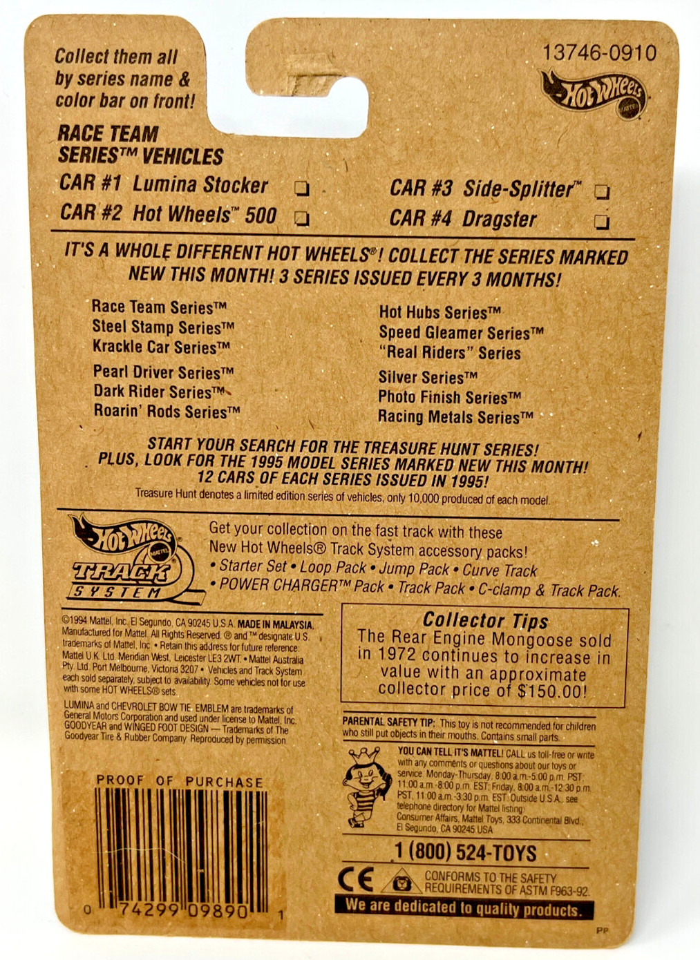 Hot Wheels 1994 2-Pack – Chevy Lumina Stocker & Side Splitter – Race Team Series
