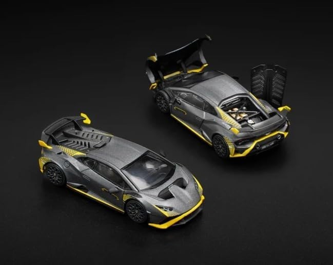 Pop Race 1:64 Lamborghini Huracan STO Matte Grey Diecast Model Car PR640242